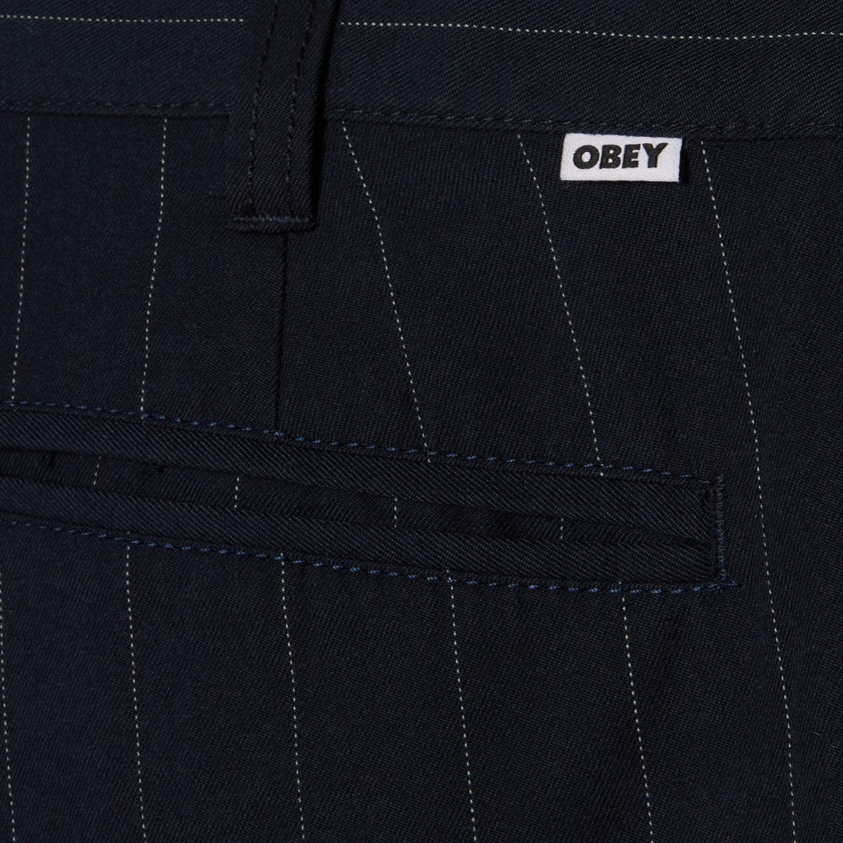 OBEY DEAN STRIPE PLEATED PANT オベイ ディーン ストライプ プリーテッド パンツ 142020262【メンズ ボトムス パンツ ストライプ ジッパーフライ ストレートレッグ 25FW】