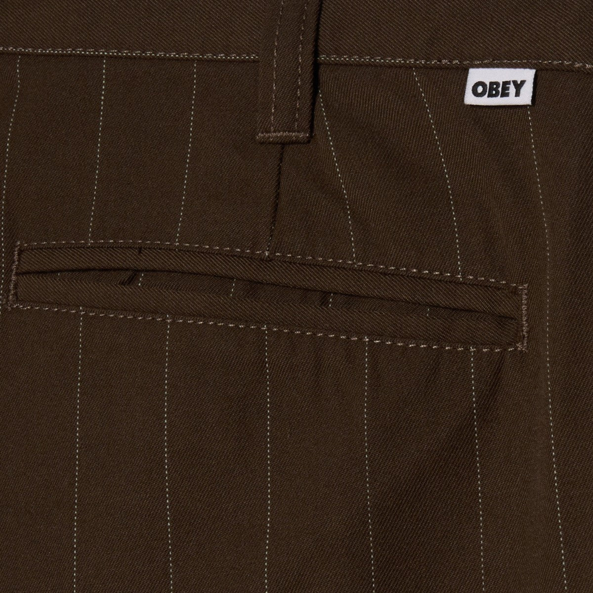 OBEY DEAN STRIPE PLEATED PANT オベイ ディーン ストライプ プリーテッド パンツ 142020262【メンズ ボトムス パンツ ストライプ ジッパーフライ ストレートレッグ 25FW】