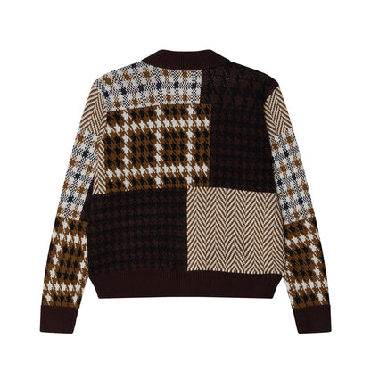 OBEY PATCHWORK CARDIGAN オベイ パッチワークカーディガン 151010045【メンズ トップス カーディガン ニット カジュアル 25FW】