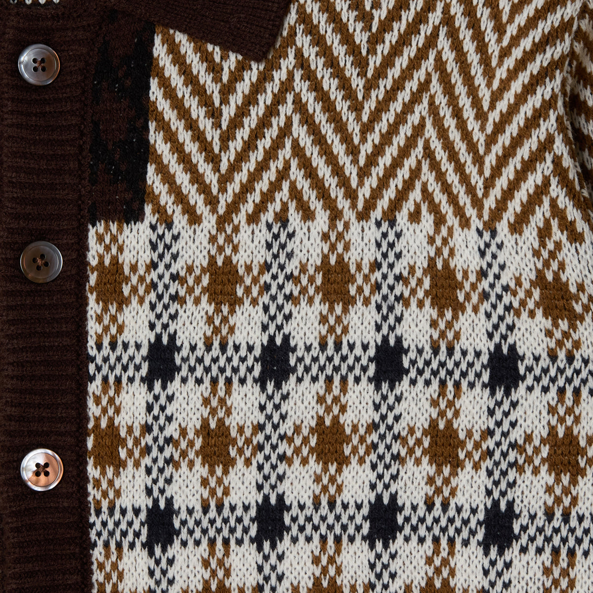 OBEY PATCHWORK CARDIGAN オベイ パッチワークカーディガン 151010045【メンズ トップス カーディガン ニット カジュアル 25FW】