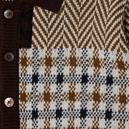 OBEY PATCHWORK CARDIGAN オベイ パッチワークカーディガン 151010045【メンズ トップス カーディガン ニット カジュアル 25FW】