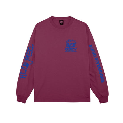 OBEY HEAD JAZZ 2 オベイ ヘッド ジャズ 2 168004222【メンズ 長袖Tシャツ ロゴ バックプリント 25FW】