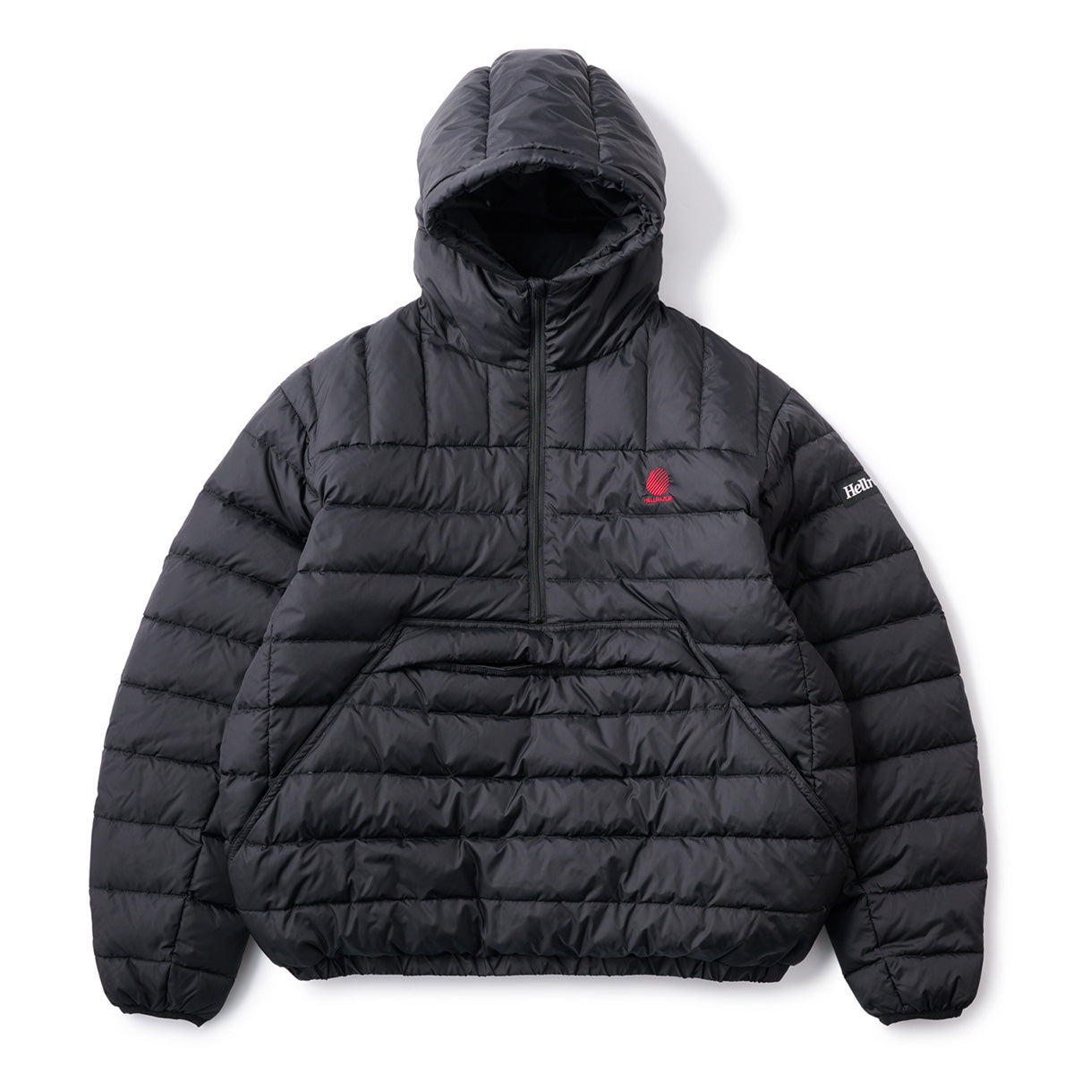 Hellrazor LOGO PULLOVER HOODED DOWN JACKET ヘルレイザー ロゴ プルオーバー フーデッド ダウン ジャケット 01125AW0102【メンズ ダウンジャケット フード付き 防寒 25FW】