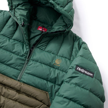 Hellrazor LOGO PULLOVER HOODED DOWN JACKET ヘルレイザー ロゴ プルオーバー フーデッド ダウン ジャケット 01125AW0102【メンズ ダウンジャケット フード付き 防寒 25FW】