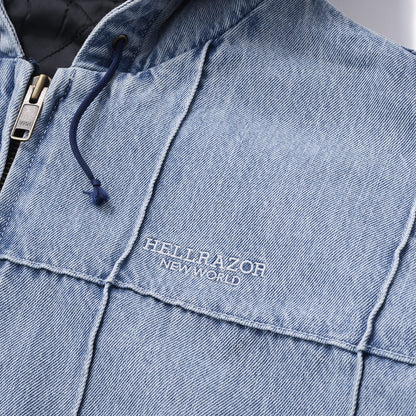 Hellrazor BLOCK DENIM JACKET ヘルレイザー ブロック デニムジャケット 01125AW0105【メンズ アウター デニム ジャケット 25FW】