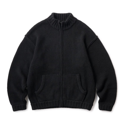 Hellrazor LOGO FULL ZIP KNIT ヘルレイザー ロゴ フルジップ ニット 01125AW0202【メンズ トップス ニット 長袖 ジップ 25FW】