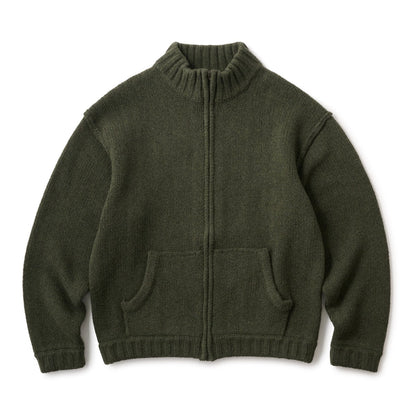 Hellrazor LOGO FULL ZIP KNIT ヘルレイザー ロゴ フルジップ ニット 01125AW0202【メンズ トップス ニット 長袖 ジップ 25FW】