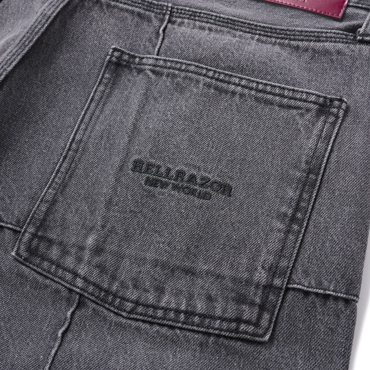 Hellrazor BLOCK BAGGIE DENIM PANTS ヘルレイザー ブロック バギーデニムパンツ 01125AW0402【メンズ デニムパンツ ワイド バギーシルエット 25FW】