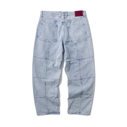 Hellrazor BLOCK BAGGIE DENIM PANTS ヘルレイザー ブロック バギーデニムパンツ 01125AW0402【メンズ デニムパンツ ワイド バギーシルエット 25FW】