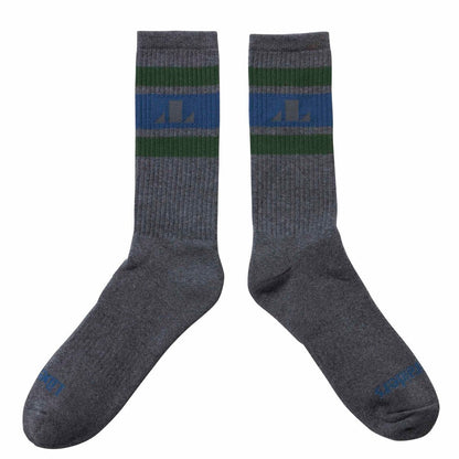 Liberaiders 2-PACK LINE SOCKS リベレイダース 2パック ライン ソックス 77909【メンズ ソックス 2足セット パイル素材 サポート性 クルー丈 ロゴ 25FW】