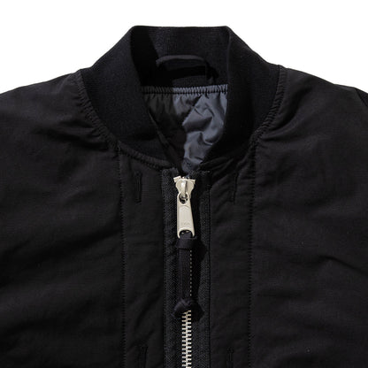 UNFRM OUTDOOR STANDARD COTTON-POLYESTER REVERSIBLE FLIGHT JACKET ユニフォームアウトドアスタンダード コットンポリエステル リバーシブル フライトジャケット AW-4156【メンズ ジャケット リバーシブル MA1 ミリタリー アウター ショート丈 25FW】