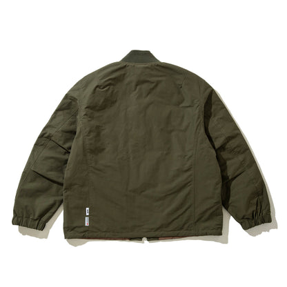UNFRM OUTDOOR STANDARD COTTON-POLYESTER REVERSIBLE FLIGHT JACKET ユニフォームアウトドアスタンダード コットンポリエステル リバーシブル フライトジャケット AW-4156【メンズ ジャケット リバーシブル MA1 ミリタリー アウター ショート丈 25FW】