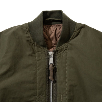 UNFRM OUTDOOR STANDARD COTTON-POLYESTER REVERSIBLE FLIGHT JACKET ユニフォームアウトドアスタンダード コットンポリエステル リバーシブル フライトジャケット AW-4156【メンズ ジャケット リバーシブル MA1 ミリタリー アウター ショート丈 25FW】