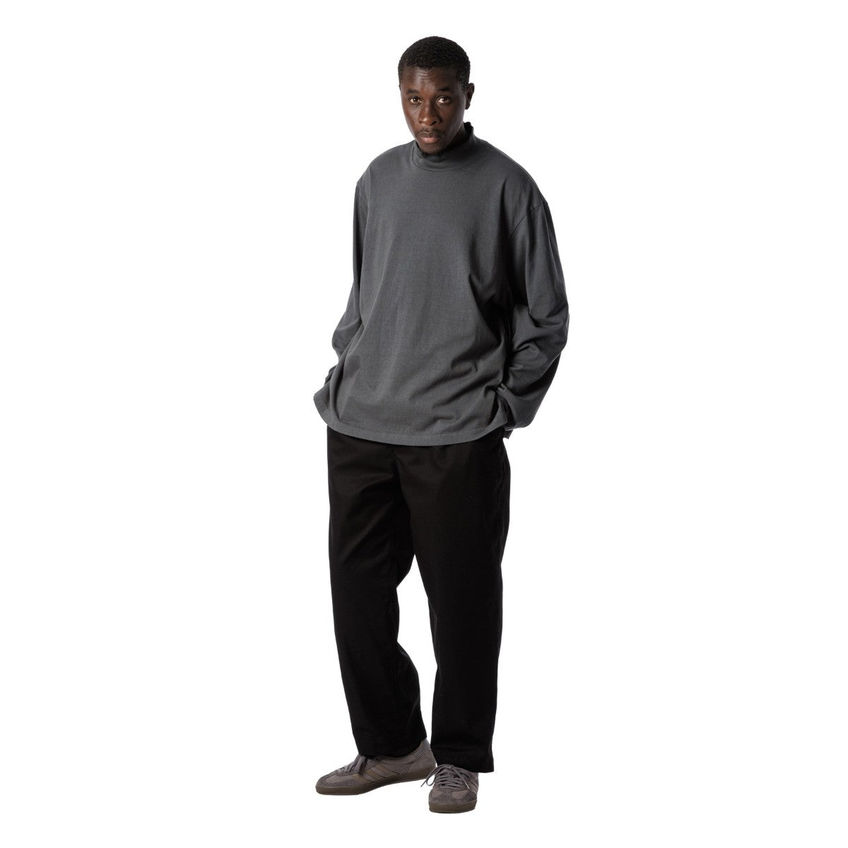 Sandinista American Cotton Turtleneck L-S Tee サンディニスタ アメリカンコットン タートルネック ロングスリーブ Tシャツ 60425WA02-TP【メンズ 長袖Tシャツ カットソー アメリカコットン タートルネック トップス 25FW】