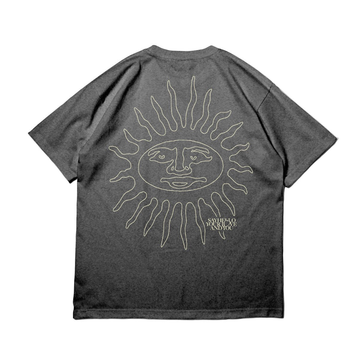 SAYHELLO Pigment Sun Rise Tee セイハロー ピグメント サンライズ ティー 25AW-D1-02【メンズ 半袖Tシャツ ピグメント染め スクリーンプリント ヘビーウェイト 厚手 25FW】