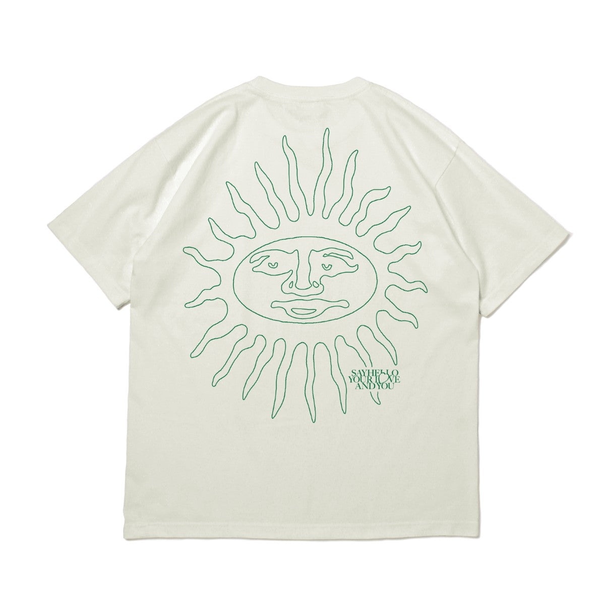 SAYHELLO Pigment Sun Rise Tee セイハロー ピグメント サンライズ ティー 25AW-D1-02【メンズ 半袖Tシャツ ピグメント染め スクリーンプリント ヘビーウェイト 厚手 25FW】