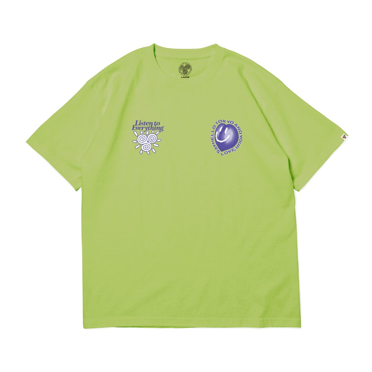 SAYHELLO Listen To Everything Tee セイハロー リスン トゥ エヴリシング ティー 25AW-D1-05【メンズ 半袖Tシャツ 厚手 ヘビーウェイト スクリーンプリント 25FW】