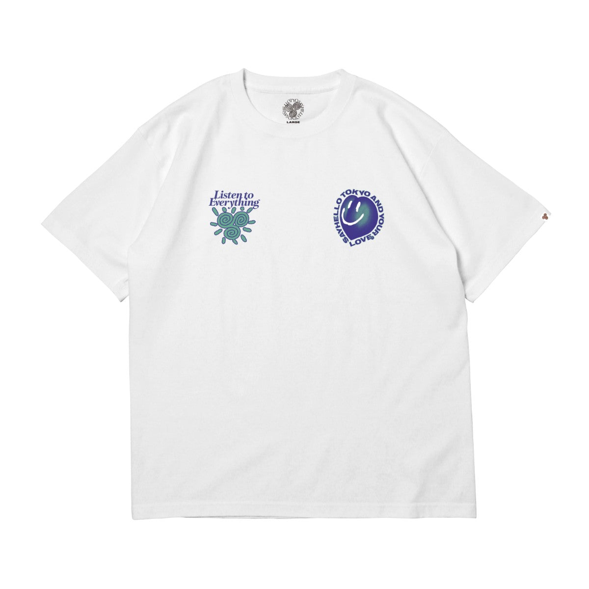 SAYHELLO Listen To Everything Tee セイハロー リスン トゥ エヴリシング ティー 25AW-D1-05【メンズ 半袖Tシャツ 厚手 ヘビーウェイト スクリーンプリント 25FW】