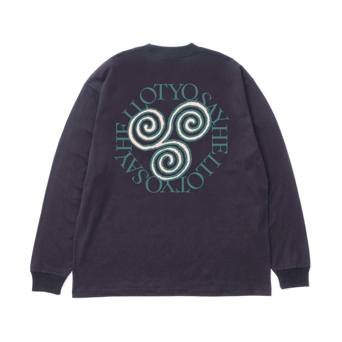 SAYHELLO Pigment Slap Logo Tee セイハロー ピグメント スラップ ロゴ ティー 25AW-D2-02【メンズ 長袖Tシャツ ピグメント染め スクリーンプリント ヘビーウェイト 厚手 25FW】