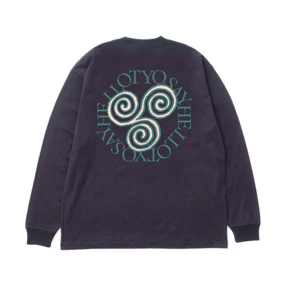 SAYHELLO Pigment Slap Logo Tee セイハロー ピグメント スラップ ロゴ ティー 25AW-D2-02【メンズ 長袖Tシャツ ピグメント染め スクリーンプリント ヘビーウェイト 厚手 25FW】