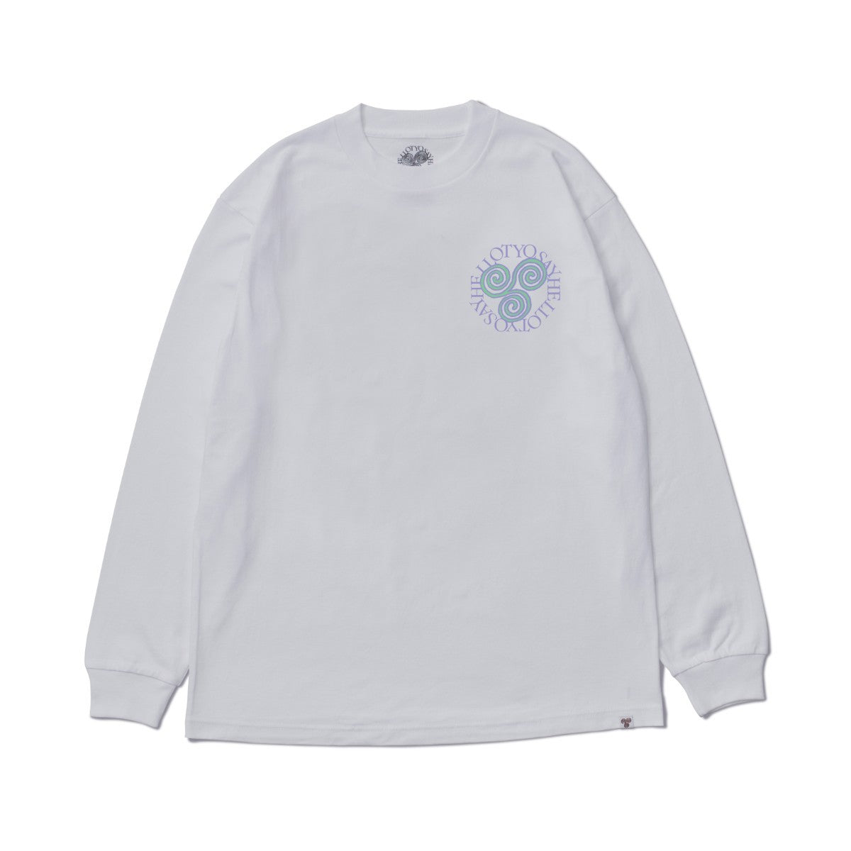 SAYHELLO Pigment Slap Logo Tee セイハロー ピグメント スラップ ロゴ ティー 25AW-D2-02【メンズ 長袖Tシャツ ピグメント染め スクリーンプリント ヘビーウェイト 厚手 25FW】