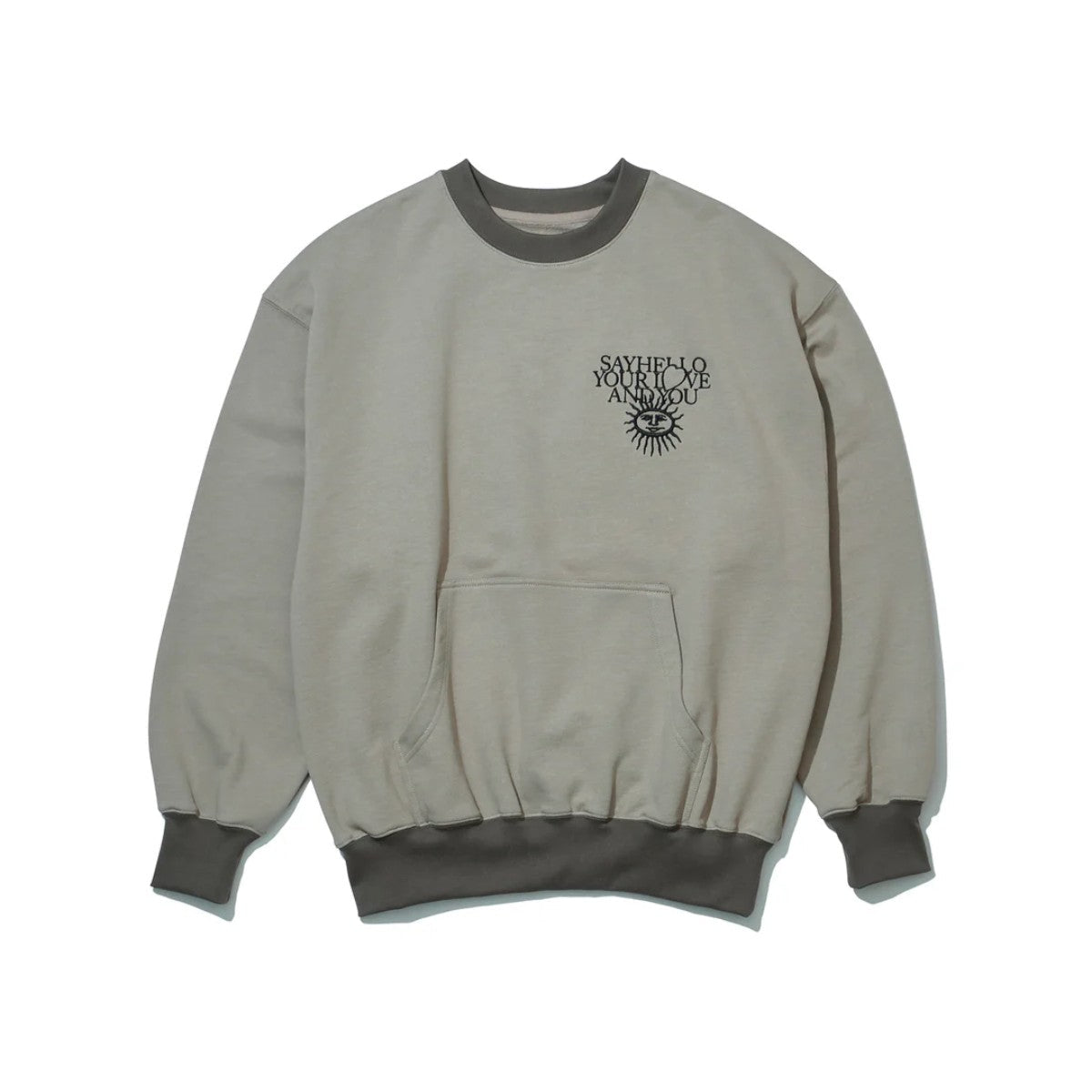 SAYHELLO Sun Rise Crew セイハロー サンライズ クルー 25AW-D3-02【メンズ スウェット トレーナー 裏毛 長袖 トップス ボックスシルエット カジュアル 25FW】