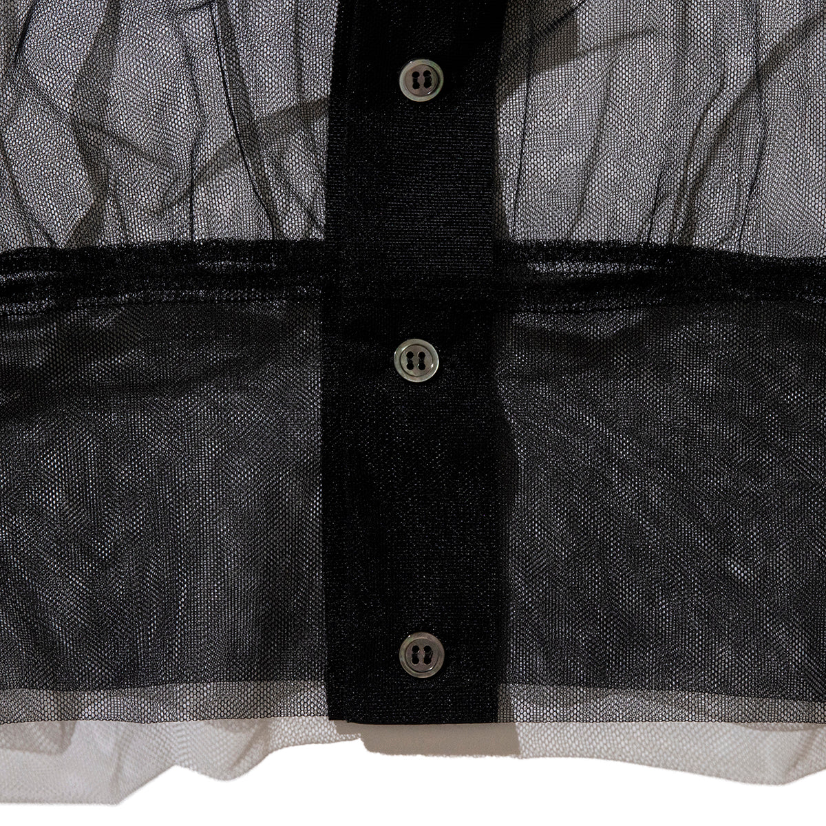 MIYAO Cotton Tulle Top with Ruffles ミヤオ コットンフリル付きチュールトップ MDBL-01【レディース WOMENブランド 楽天NG 25FW】