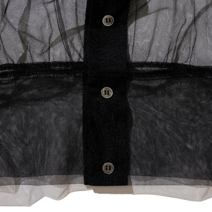 MIYAO Cotton Tulle Top with Ruffles ミヤオ コットンフリル付きチュールトップ MDBL-01【レディース WOMENブランド 楽天NG 25FW】