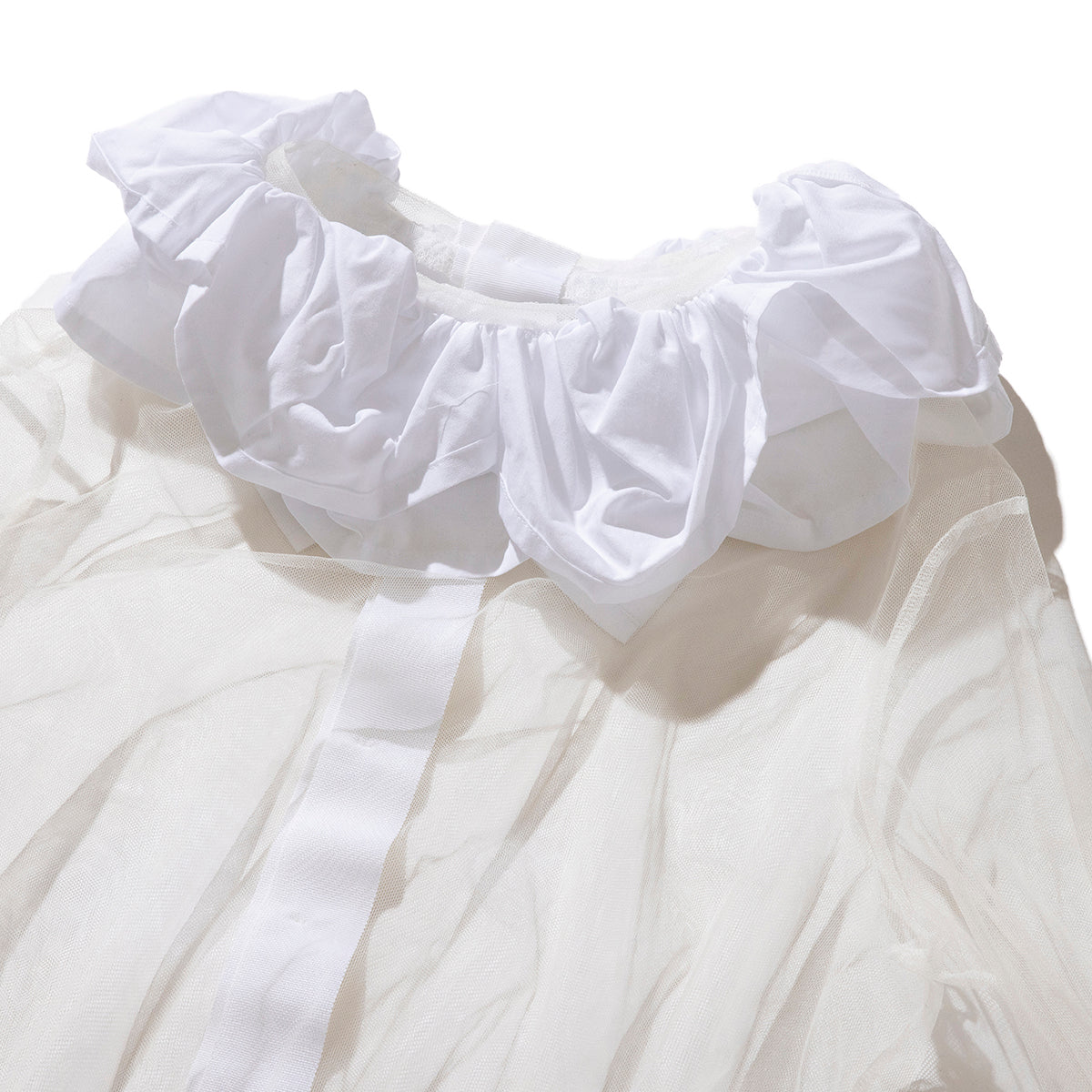 MIYAO Cotton Tulle Top with Ruffles ミヤオ コットンフリル付きチュールトップ MDBL-01【レディース WOMENブランド 楽天NG 25FW】