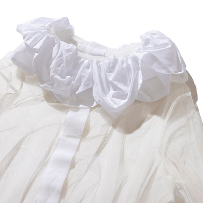 MIYAO Cotton Tulle Top with Ruffles ミヤオ コットンフリル付きチュールトップ MDBL-01【レディース WOMENブランド 楽天NG 25FW】