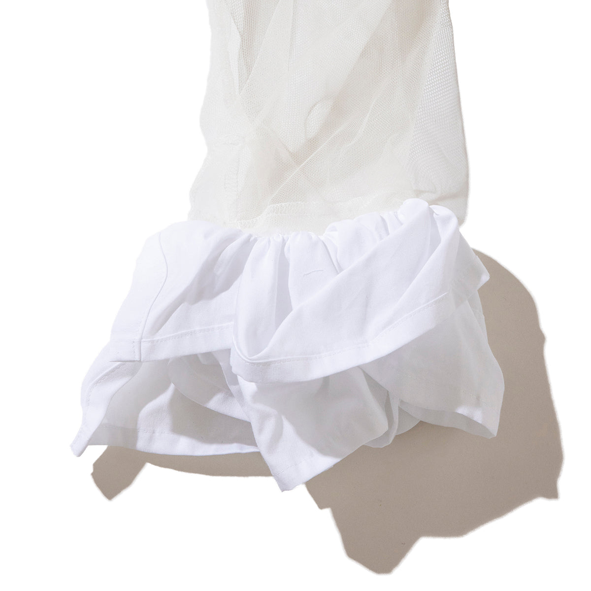 MIYAO Cotton Tulle Top with Ruffles ミヤオ コットンフリル付きチュールトップ MDBL-01【レディース WOMENブランド 楽天NG 25FW】