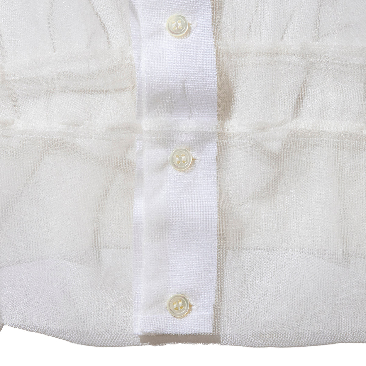 MIYAO Cotton Tulle Top with Ruffles ミヤオ コットンフリル付きチュールトップ MDBL-01【レディース WOMENブランド 楽天NG 25FW】