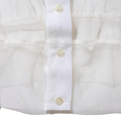 MIYAO Cotton Tulle Top with Ruffles ミヤオ コットンフリル付きチュールトップ MDBL-01【レディース WOMENブランド 楽天NG 25FW】
