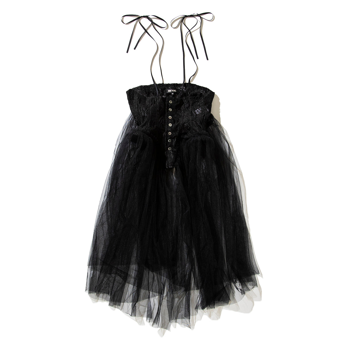 MIYAO Lace Corset Dress ミヤオ レースコルセットドレス MDOP-02【レディース WOMENブランド 楽天NG 25FW】