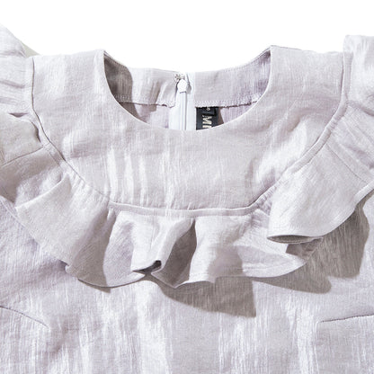 MIYAO Mini Dress with Ruffled Flap ミヤオ フリルフラップ付きミニドレス MDOP-04【レディース WOMENブランド 楽天NG 25FW】