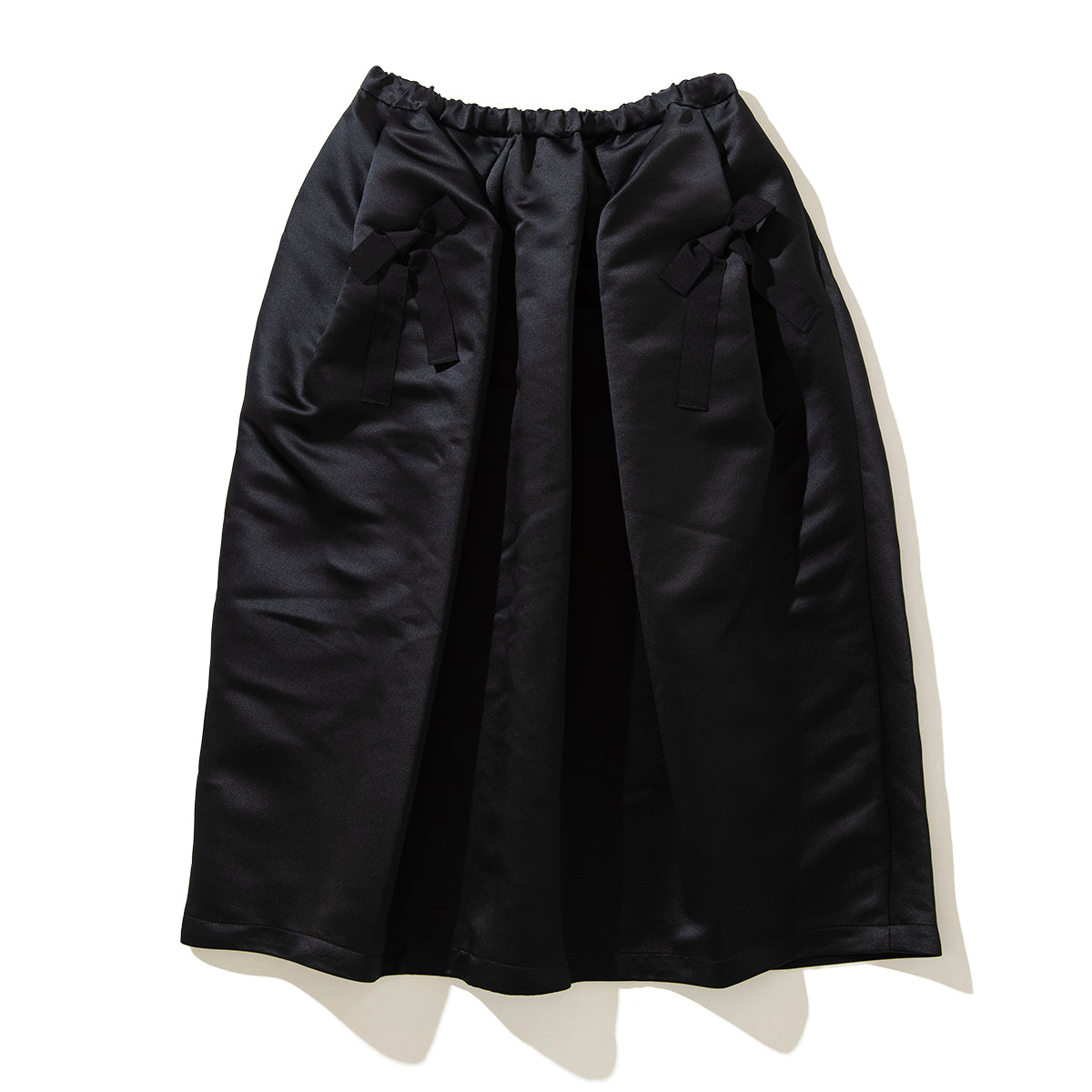 MIYAO Ribbon-Trimmed Tuck Skirt ミヤオ リボン付きタックスカート MDSK-02【レディース WOMENブランド 楽天NG 25FW】