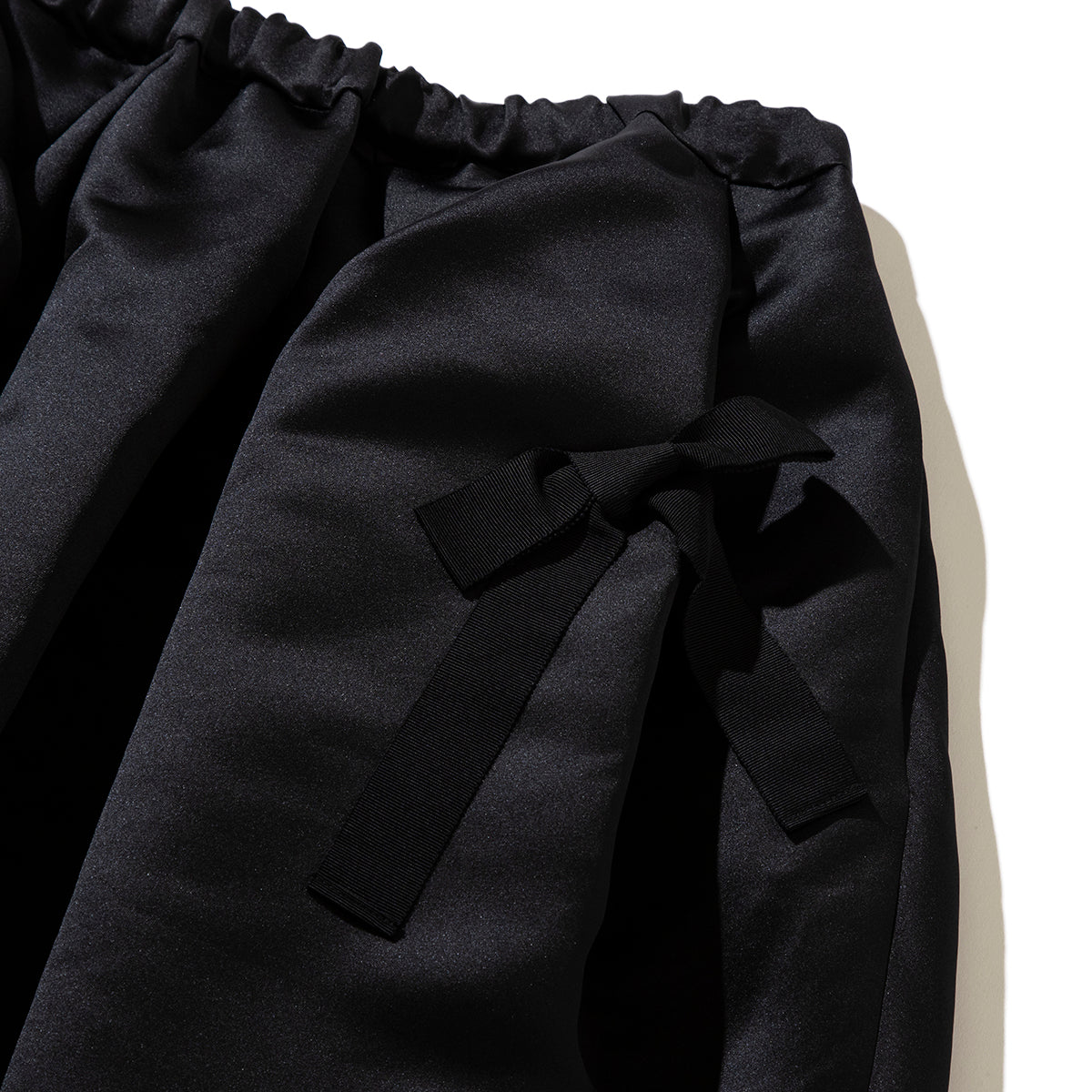 MIYAO Ribbon-Trimmed Tuck Skirt ミヤオ リボン付きタックスカート MDSK-02【レディース WOMENブランド 楽天NG 25FW】