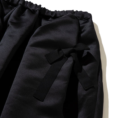 MIYAO Ribbon-Trimmed Tuck Skirt ミヤオ リボン付きタックスカート MDSK-02【レディース WOMENブランド 楽天NG 25FW】
