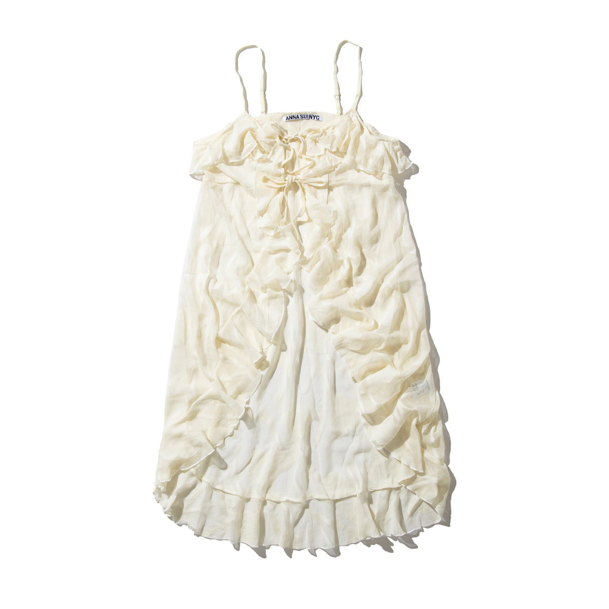 ANNA SUI NYC RUFFLED CHIFFON CAMISOLE アナスイ エヌワイシー ラッフルシフォンキャミソール 15210281【レディース キャミワンピース ラッフル レイヤード  25FW】