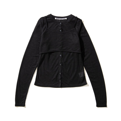 ANNA SUI NYC LAYERED BRA TOP アナスイ エヌワイシー レイヤードブラトップ 15210303【レディース レディース カーディガン ブラトップ レイヤード トップス 25FW】