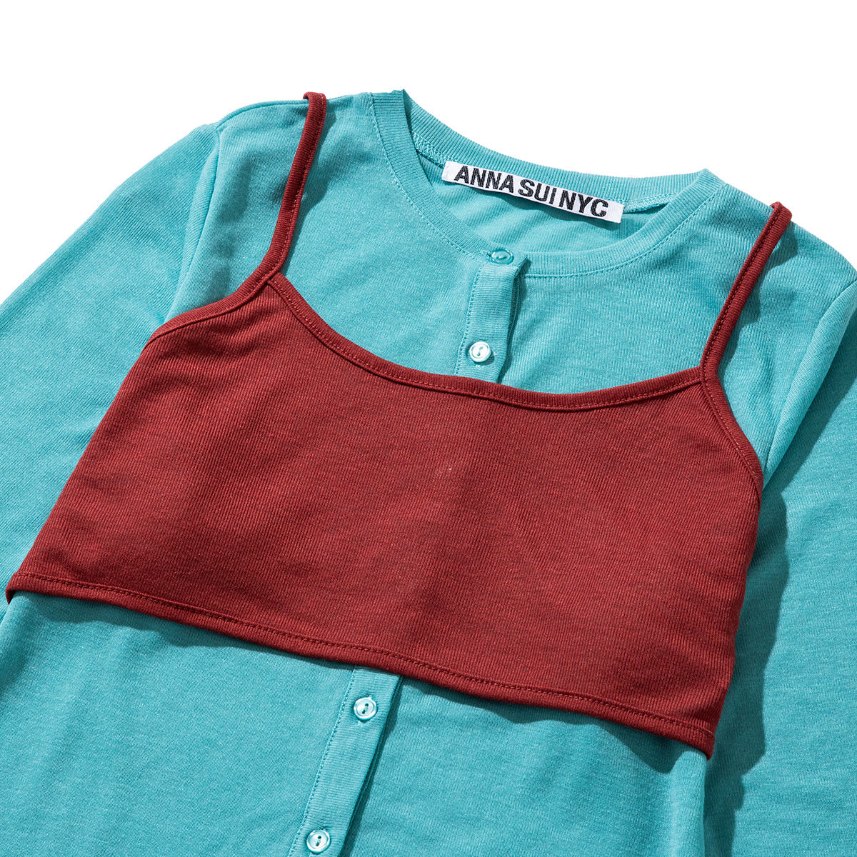 ANNA SUI NYC LAYERED BRA TOP アナスイ エヌワイシー レイヤードブラトップ 15210303【レディース レディース カーディガン ブラトップ レイヤード トップス 25FW】