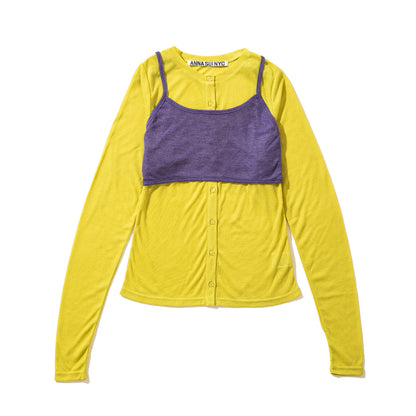 ANNA SUI NYC LAYERED BRA TOP アナスイ エヌワイシー レイヤードブラトップ 15210303【レディース レディース カーディガン ブラトップ レイヤード トップス 25FW】