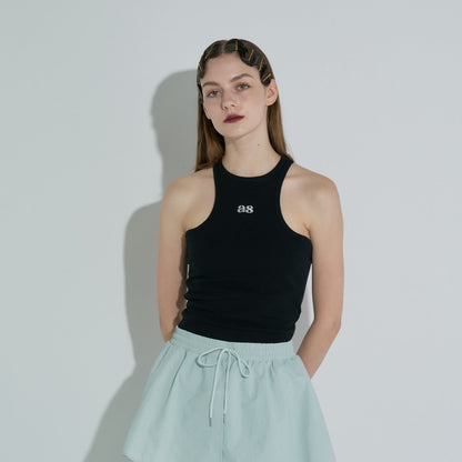 ANNA SUI NYC AMERICAN-SLEEVE TANK TOP アナスイ エヌワイシー アメスリタンクトップ 15213279【レディース ノースリーブ タンクトップ フライス素材 ロゴ刺繍 カップ付き インナー 25FW】