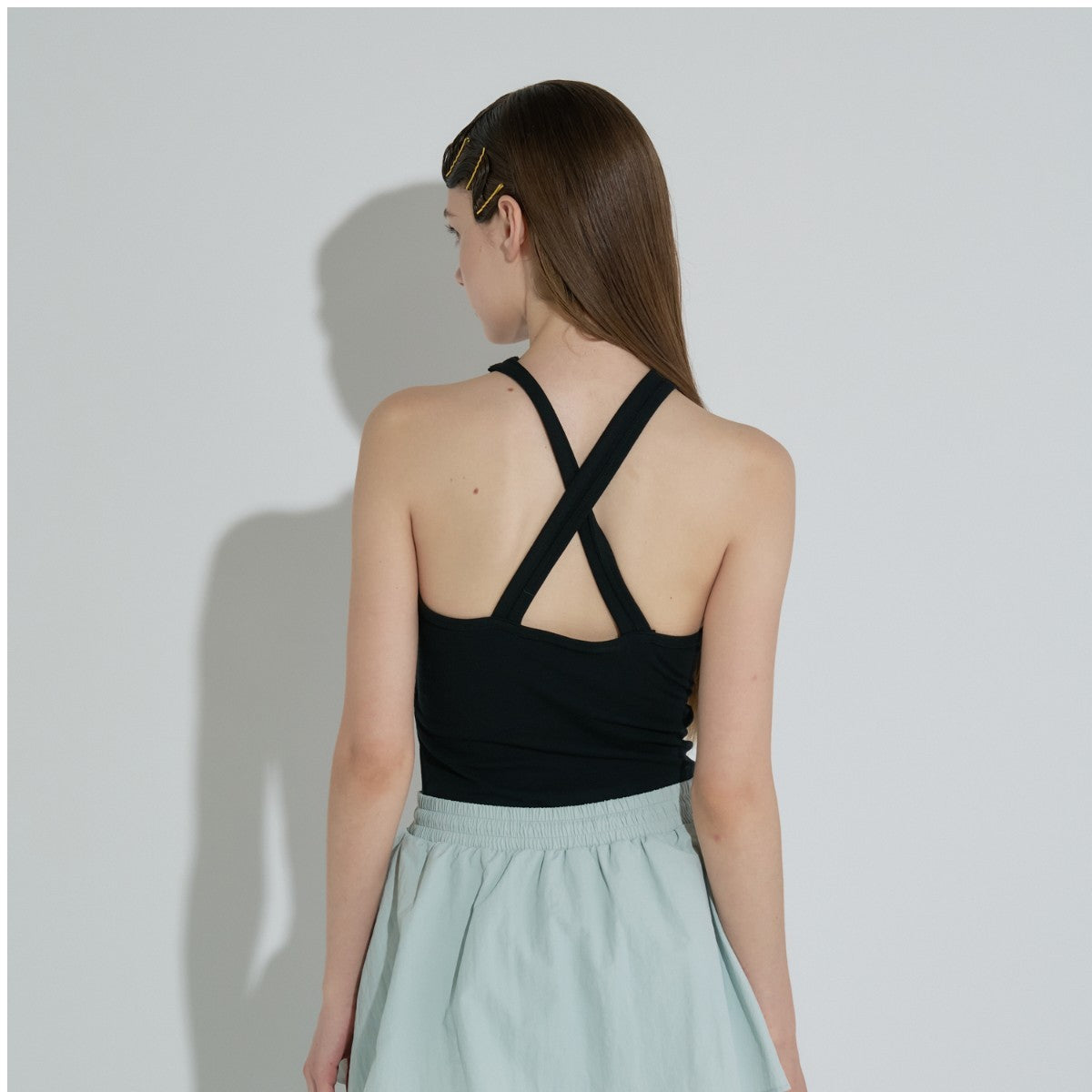 ANNA SUI NYC AMERICAN-SLEEVE TANK TOP アナスイ エヌワイシー アメスリタンクトップ 15213279【レディース ノースリーブ タンクトップ フライス素材 ロゴ刺繍 カップ付き インナー 25FW】