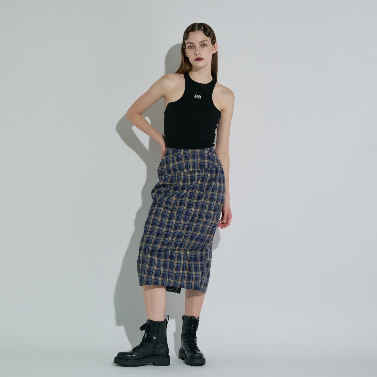 ANNA SUI NYC AMERICAN-SLEEVE TANK TOP アナスイ エヌワイシー アメスリタンクトップ 15213279【レディース ノースリーブ タンクトップ フライス素材 ロゴ刺繍 カップ付き インナー 25FW】