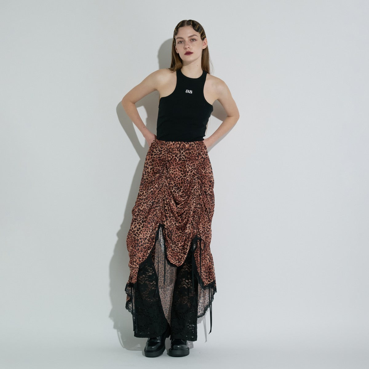 ANNA SUI NYC AMERICAN-SLEEVE TANK TOP アナスイ エヌワイシー アメスリタンクトップ 15213279【レディース ノースリーブ タンクトップ フライス素材 ロゴ刺繍 カップ付き インナー 25FW】