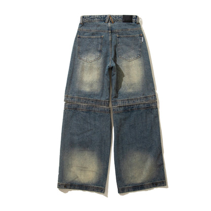 ANNA SUI NYC FUNCTION DENIM PANTS アナスイ エヌワイシー ファンクションデニムパンツ 15230337【レディース デニムパンツ ヴィンテージ風 ワイドシルエット 切り替え デザインパンツ 25FW】