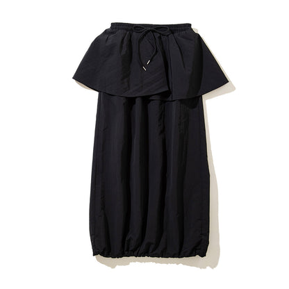 ANNA SUI NYC MATT LONG SKIRT アナスイ エヌワイシー マットロングスカート 15234292【レディース ロングスカート ナイロン ペプラム ドローコード  25FW】