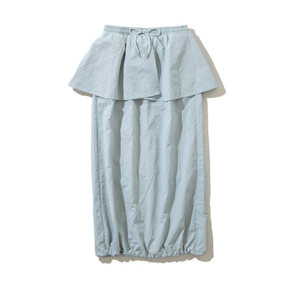 ANNA SUI NYC MATT LONG SKIRT アナスイ エヌワイシー マットロングスカート 15234292【レディース ロングスカート ナイロン ペプラム ドローコード  25FW】