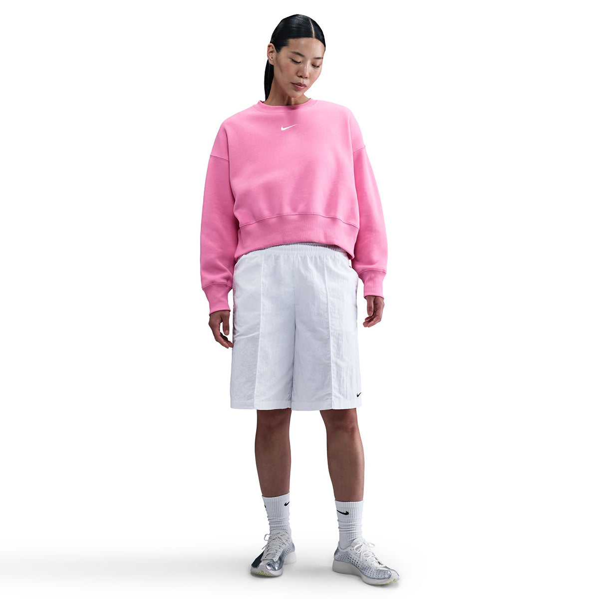 NIKE Sportswear Phoenix Fleece ナイキ ウィメンズ NSW フェニックス フリース L/S クルー OOS DQ5762【レディース クルーネック スウェットシャツ オーバーサイズ 25FW】